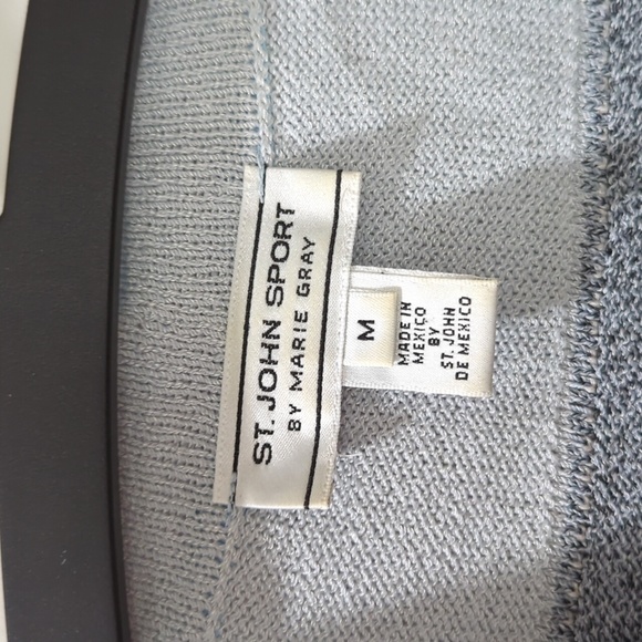 St John Sport Vintage Blue Wool Blend Cardigan Sweater - Picture 2 of 9